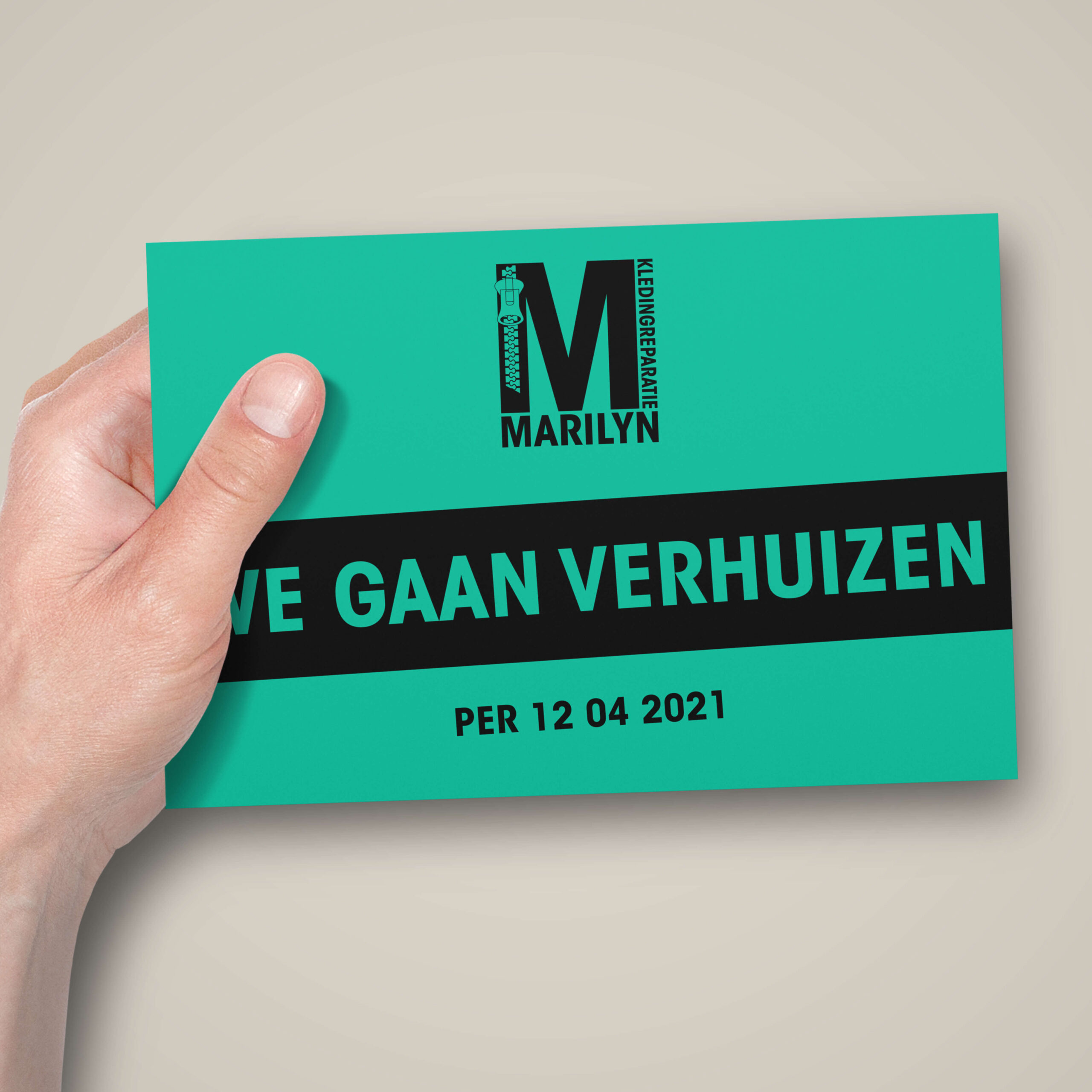 Marilyn Kledingreparatie flyer laten maken